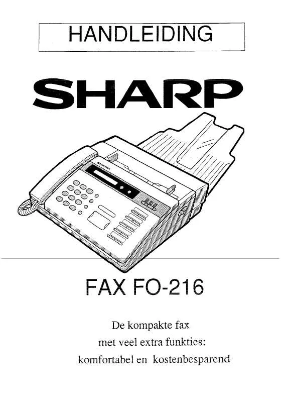 Mode d'emploi SHARP FO-216
