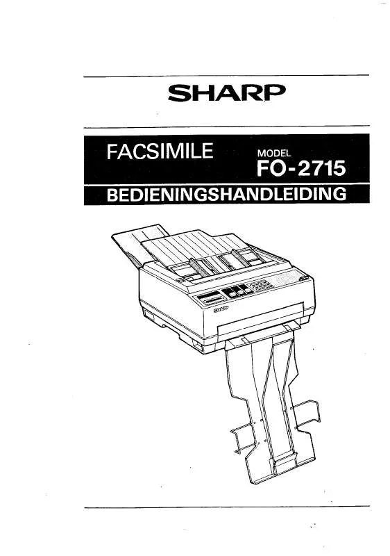 Mode d'emploi SHARP FO-2715