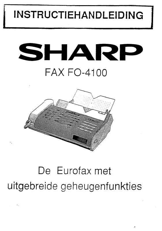 Mode d'emploi SHARP FO-4100