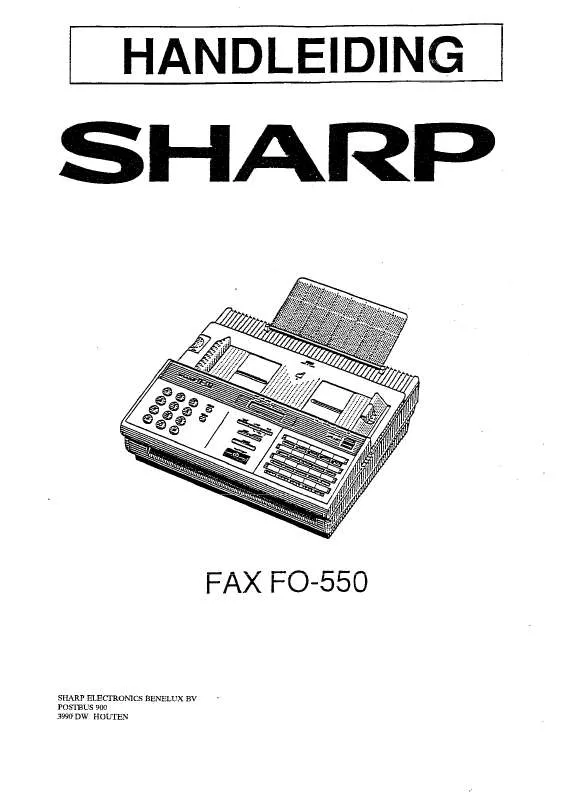 Mode d'emploi SHARP FO-550