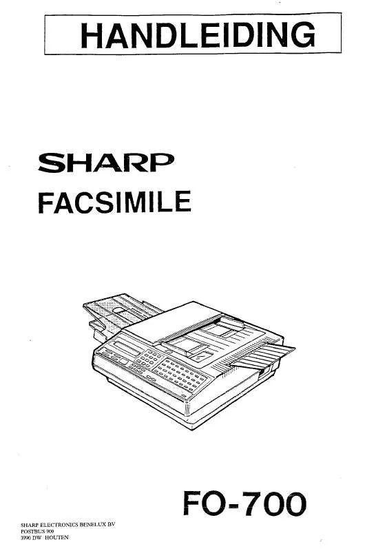 Mode d'emploi SHARP FO-700