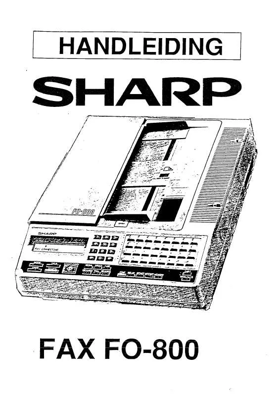 Mode d'emploi SHARP FO-800