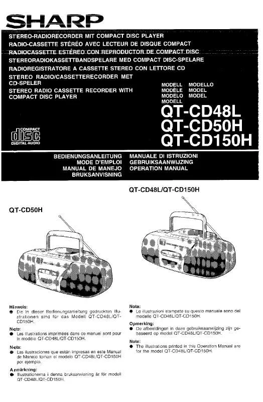 Mode d'emploi SHARP QT-CD48L/50H/150H