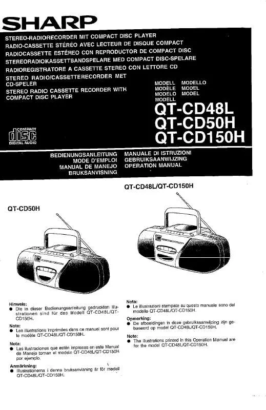 Mode d'emploi SHARP QT-CD50H