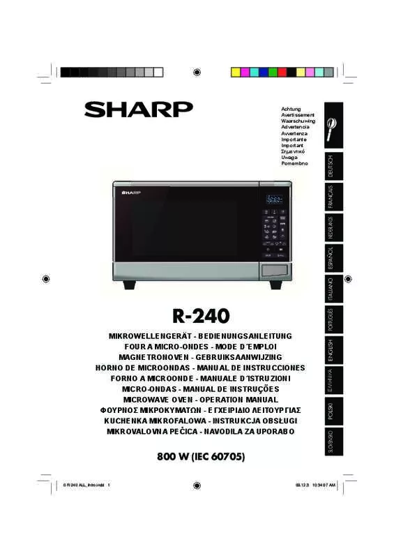 Mode d'emploi SHARP R-240W