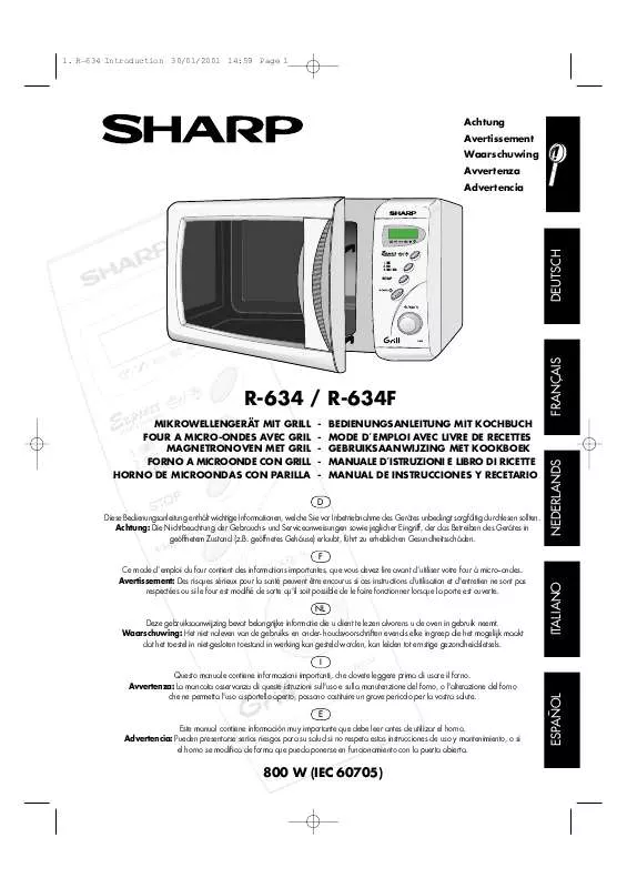 Mode d'emploi SHARP R-634/634F