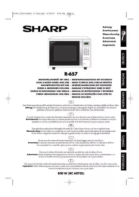 Mode d'emploi SHARP R-657