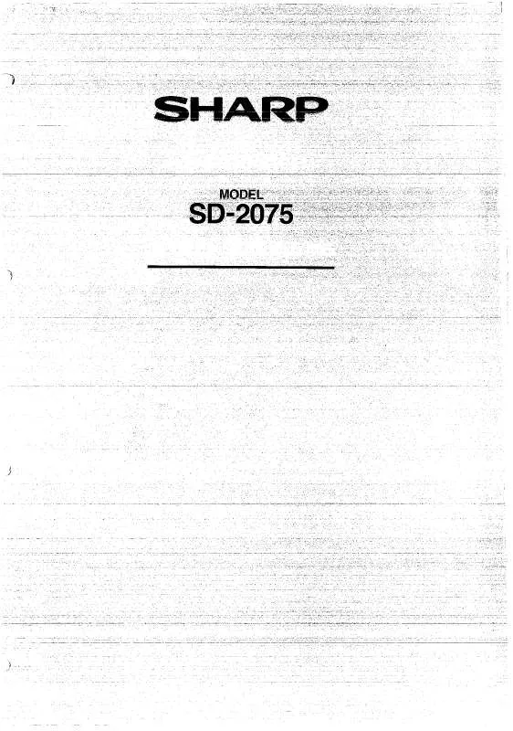 Mode d'emploi SHARP SD-2075