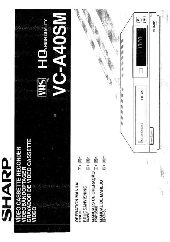 Mode d'emploi SHARP VC-A40SM