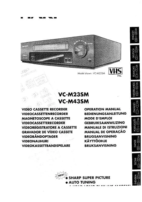 Mode d'emploi SHARP VC-M23GM/M43SM