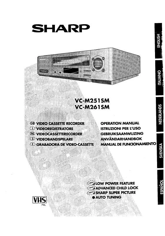 Mode d'emploi SHARP VC-M251SM/M261SM