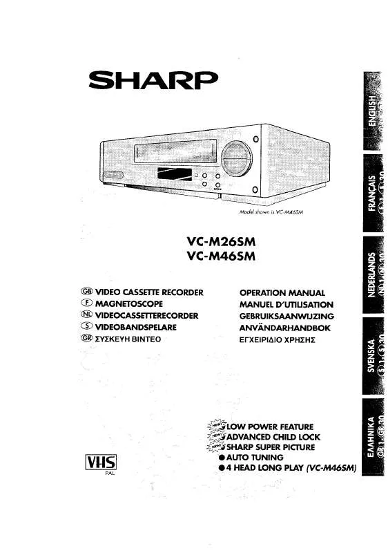 Mode d'emploi SHARP VC-M26SM/M46SM