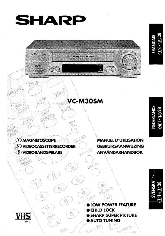 Mode d'emploi SHARP VC-M30SM