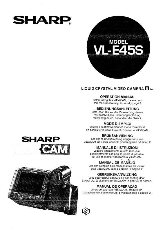Mode d'emploi SHARP VL-E45S