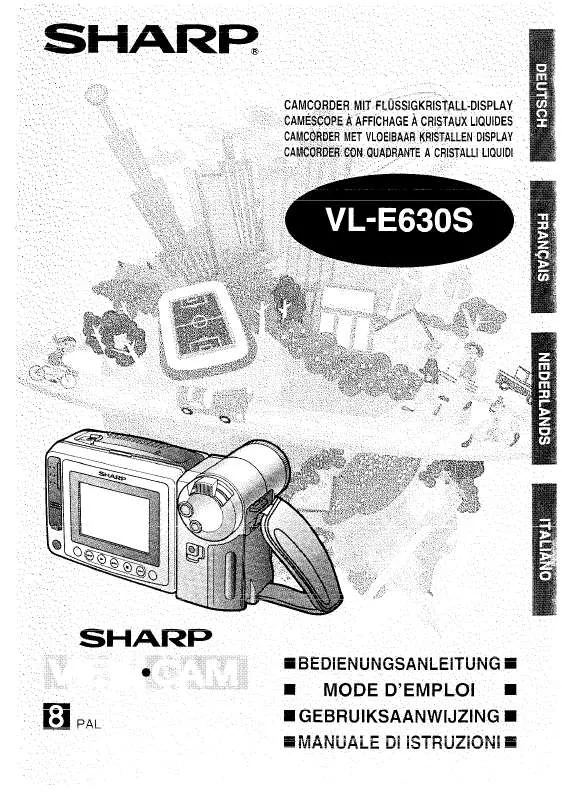 Mode d'emploi SHARP VL-E630S