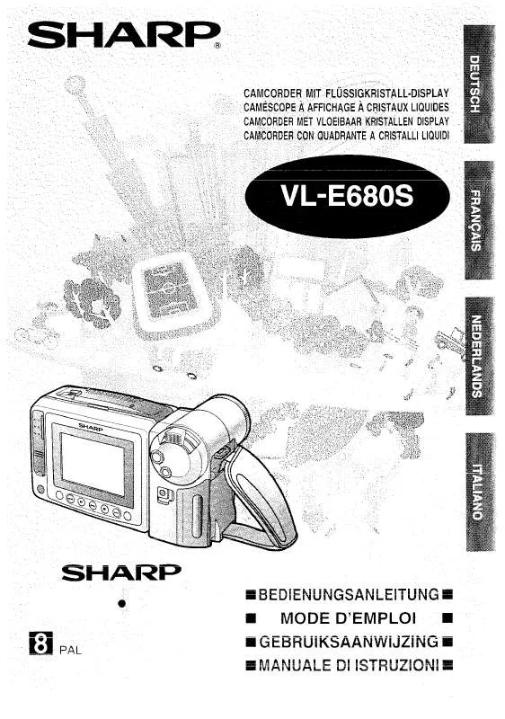 Mode d'emploi SHARP VL-E680S