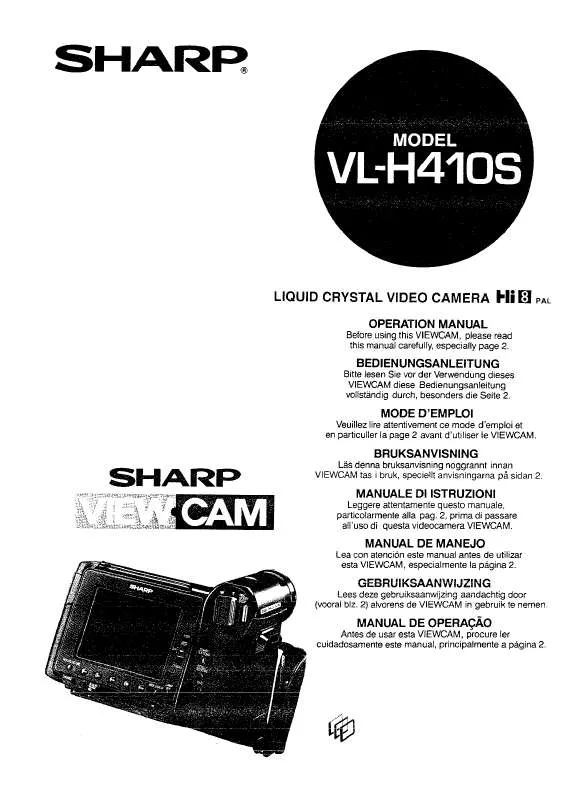 Mode d'emploi SHARP VL-H410S