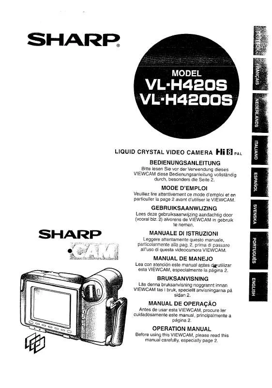 Mode d'emploi SHARP VL-H420S/H4200S