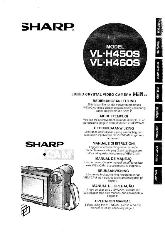 Mode d'emploi SHARP VL-H450S/H460S