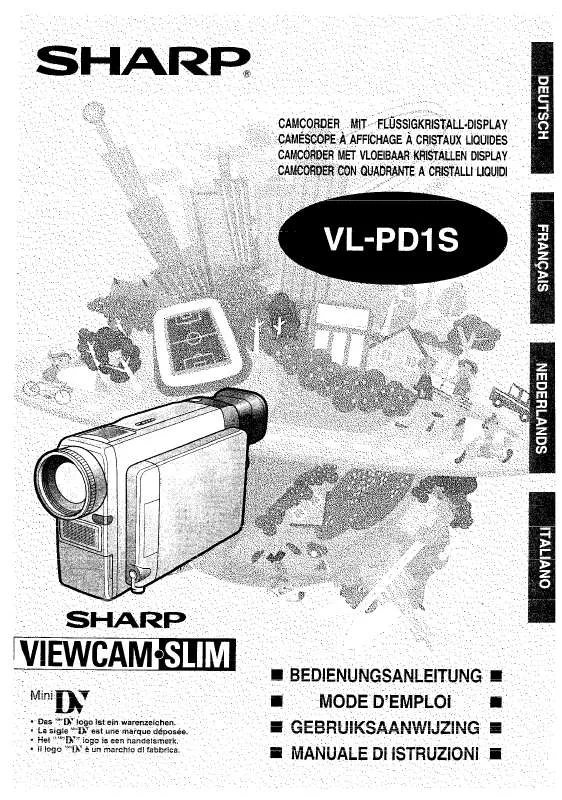Mode d'emploi SHARP VL-PD1S