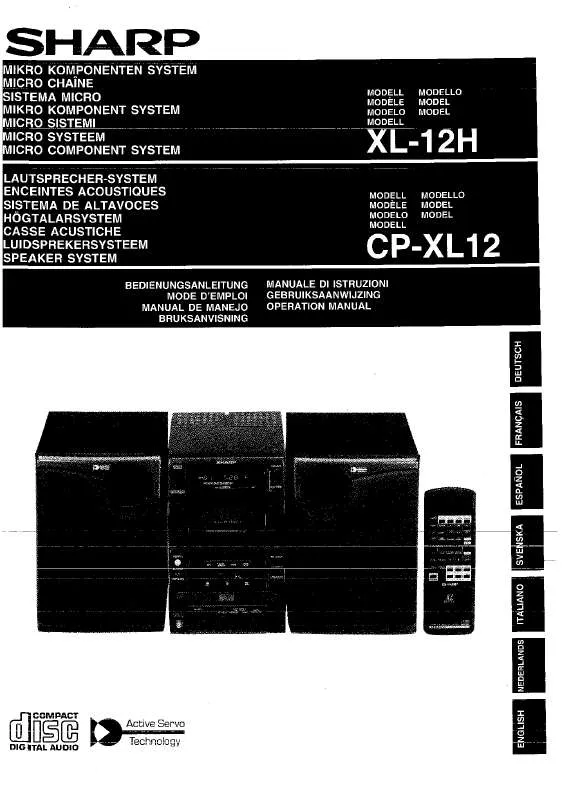 Mode d'emploi SHARP XL12H/CPXL-12H