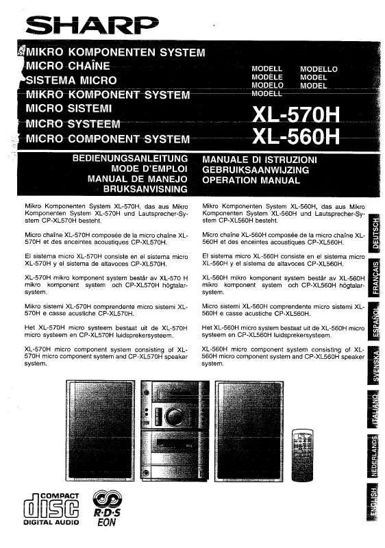 Mode d'emploi SHARP XL-560/570H