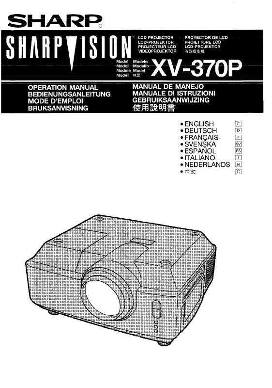 Mode d'emploi SHARP XV-370P
