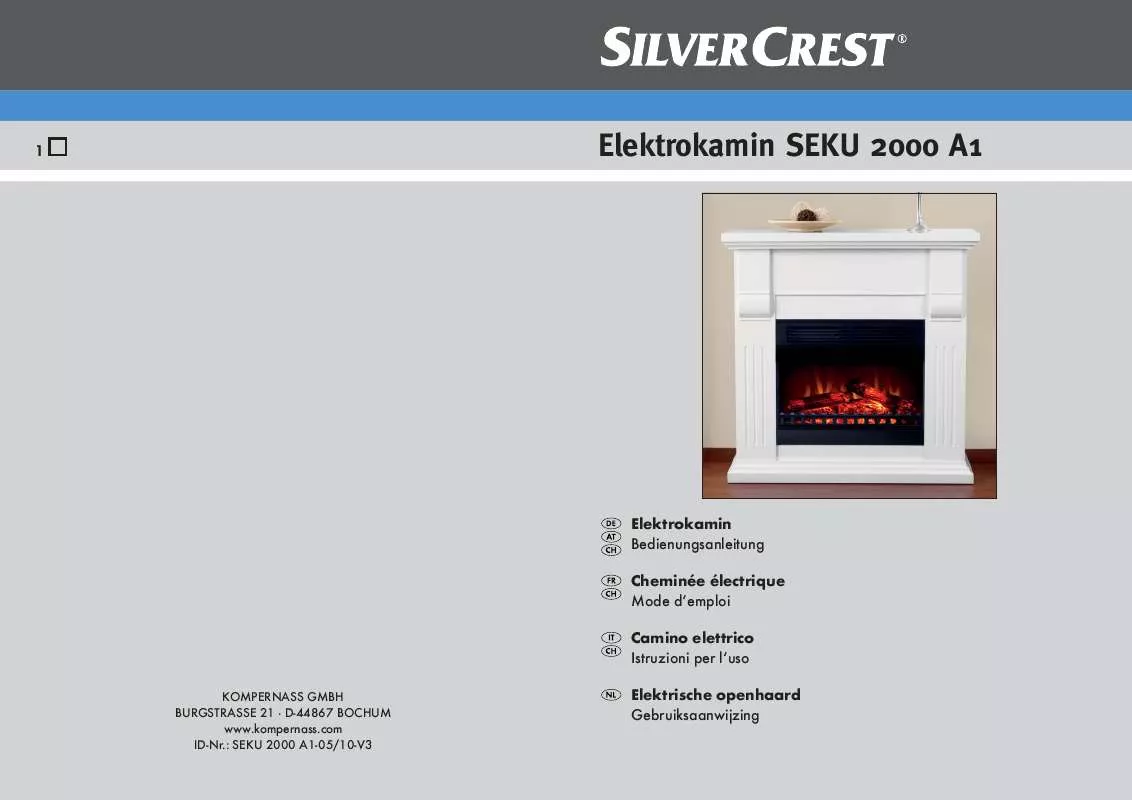 Mode d'emploi SILVERCREST SEKU 2000 A1 ELECTRIC FIREPLACE
