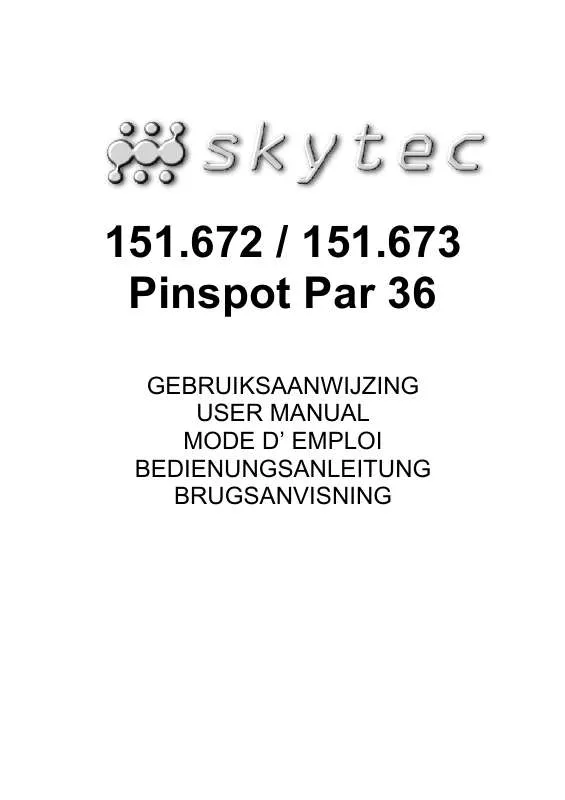 Mode d'emploi SKYTRONIC PINSPOT PAR 36 151.672