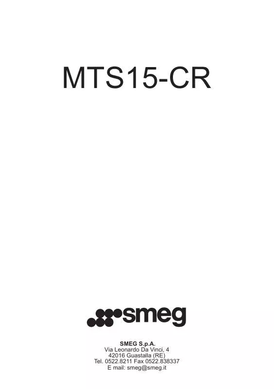 Mode d'emploi SMEG MTS15-CR