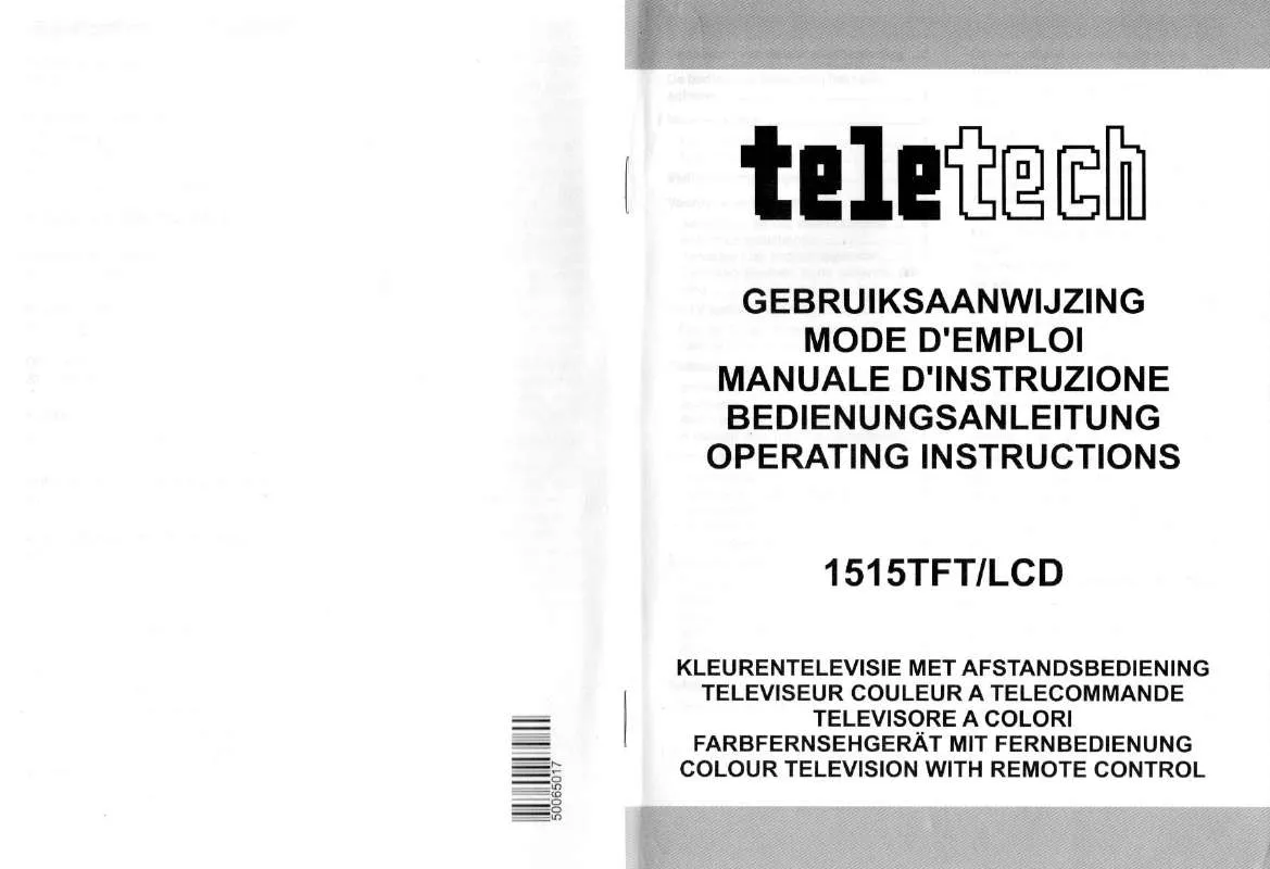 Mode d'emploi TELETECH 1515TFT-LCD