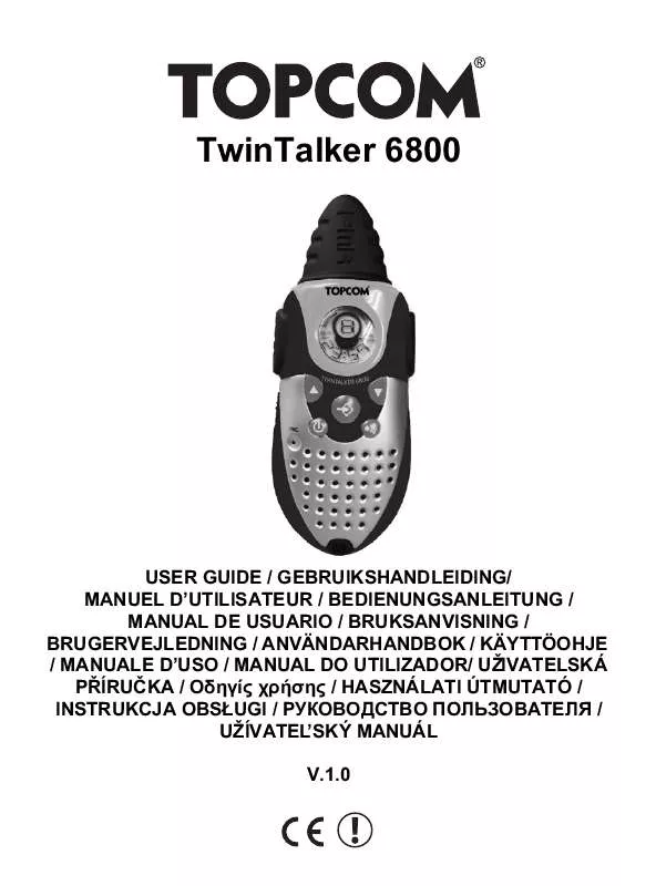 Mode d'emploi TOPCOM TWINTALKER 6800