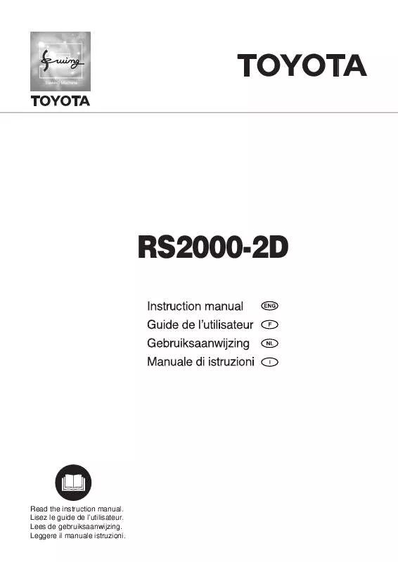 Mode d'emploi TOYOTA RS2000-2D