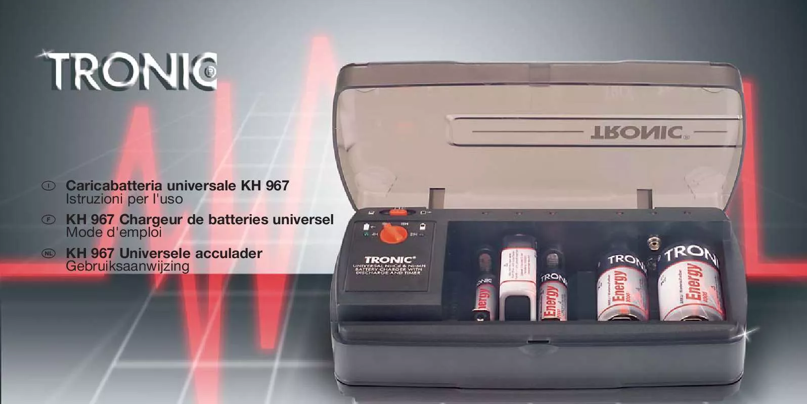 Mode d'emploi TRONIC KH 967 UNIVERSAL BATTERY CHARGER WITH TIMER FUNCTION