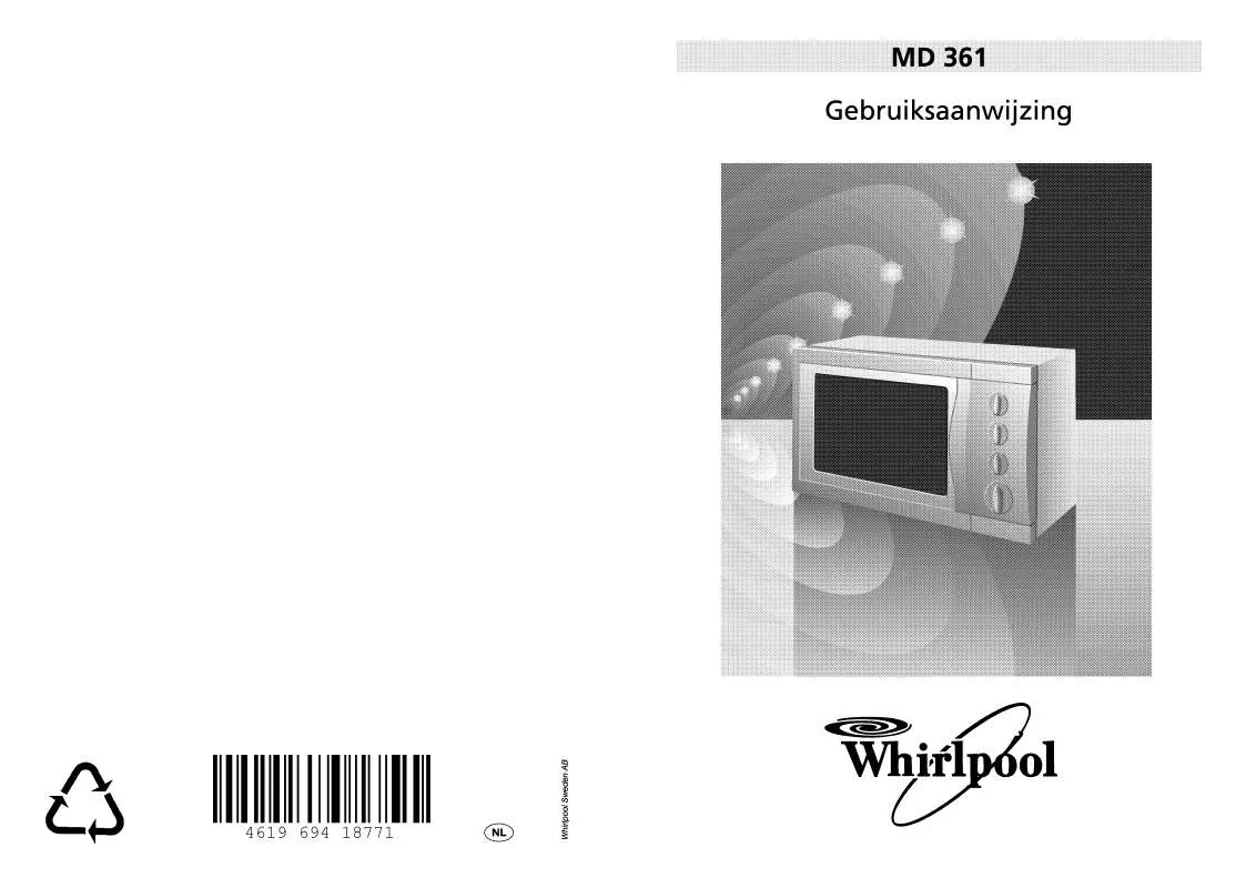 Mode d'emploi WHIRLPOOL MD 361/WH