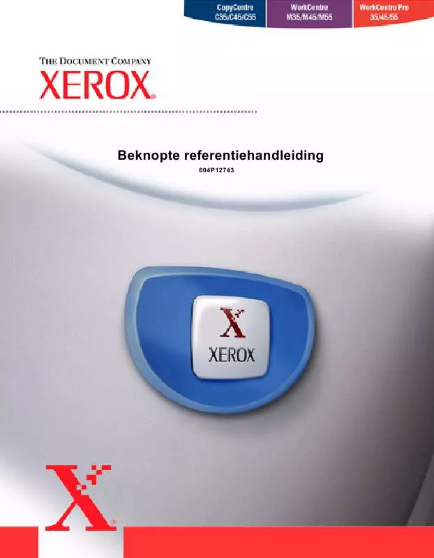 Mode d'emploi XEROX COPYCENTRE C55 DIGITAL COPIER