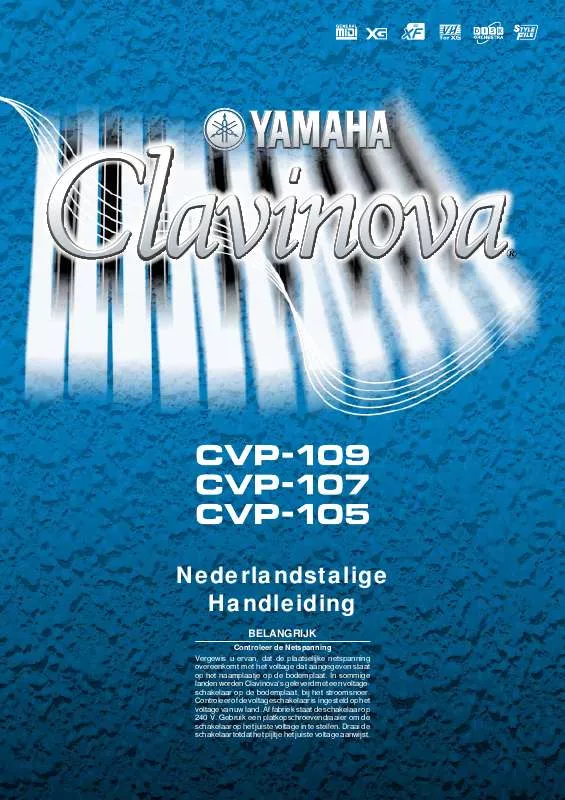 Mode d'emploi YAMAHA CVP-109/107/105/700
