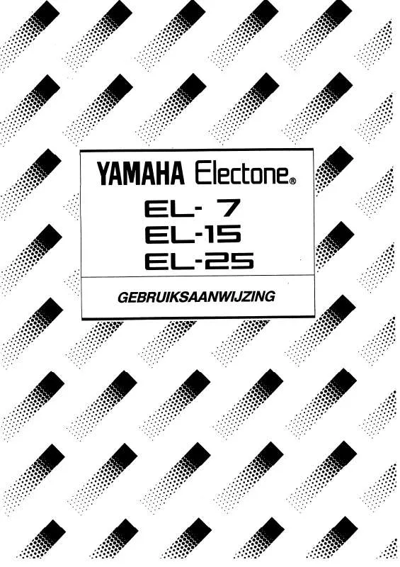Mode d'emploi YAMAHA EL-25