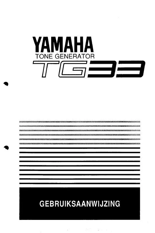 Mode d'emploi YAMAHA TG33