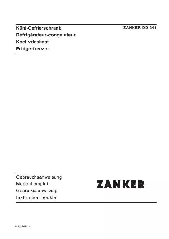 Mode d'emploi ZANKER DD241