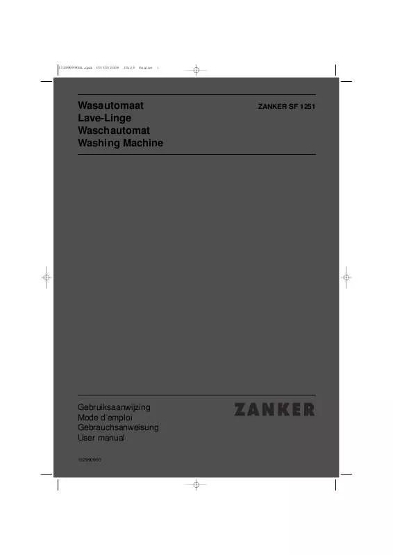 Mode d'emploi ZANKER SF1251