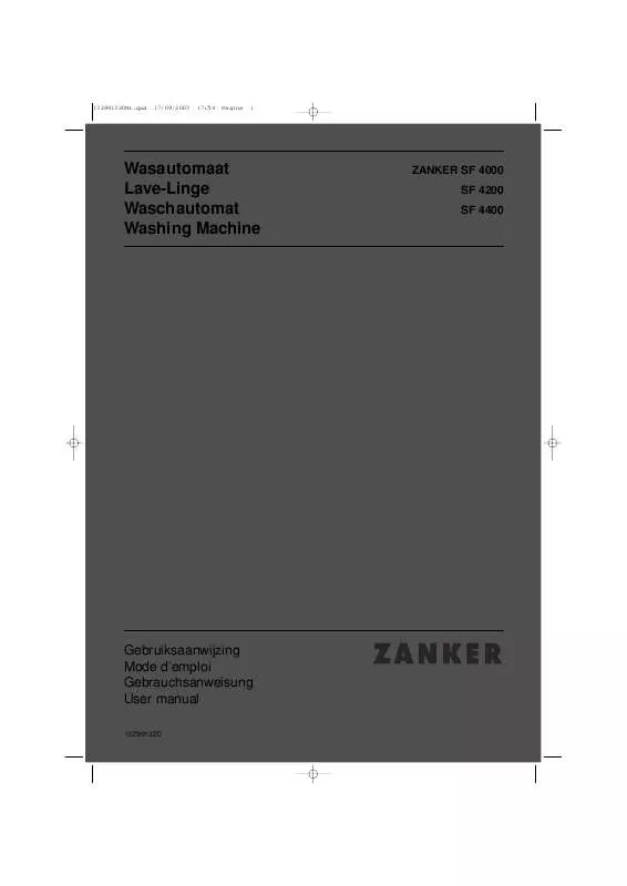 Mode d'emploi ZANKER SF4000