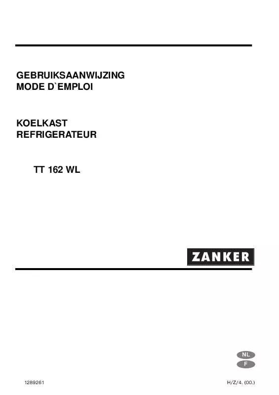Mode d'emploi ZANKER TT 162 WL