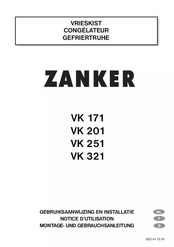 Mode d'emploi ZANKER VK321
