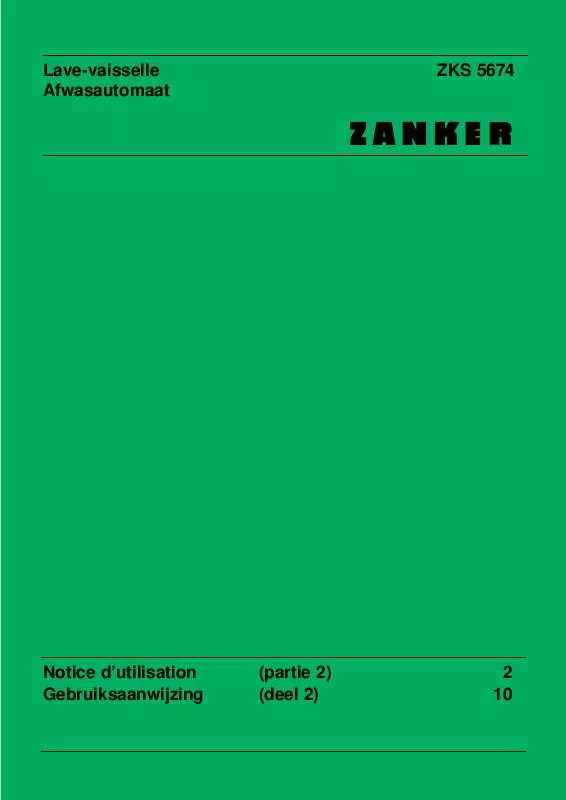 Mode d'emploi ZANKER ZKS5674X