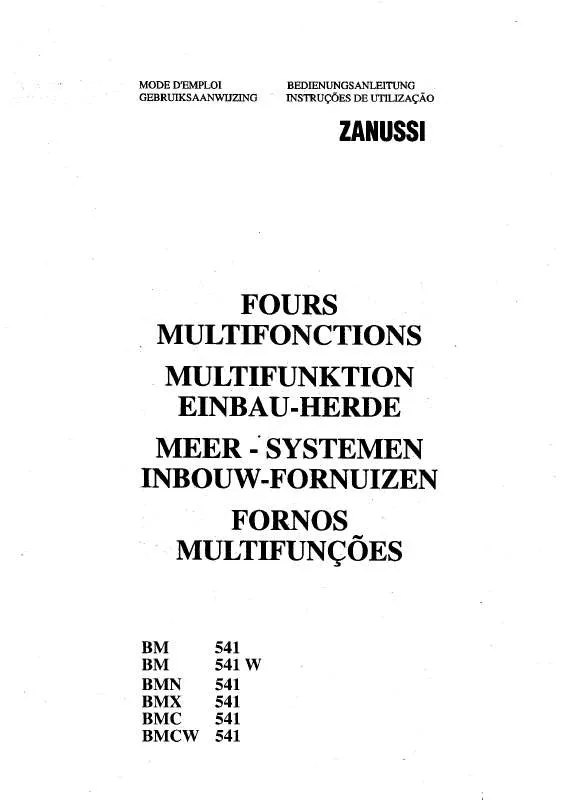 Mode d'emploi ZANUSSI BM541