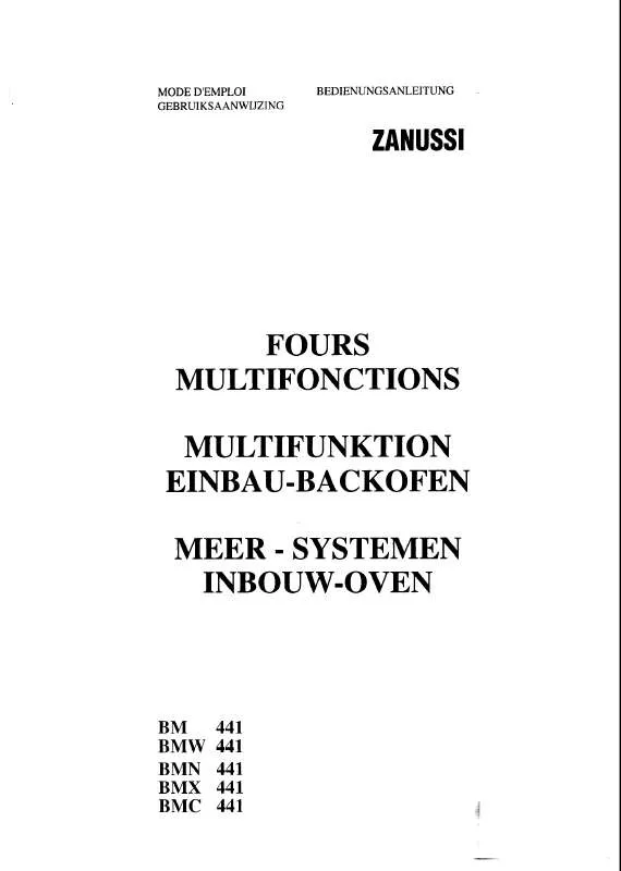 Mode d'emploi ZANUSSI BMN441