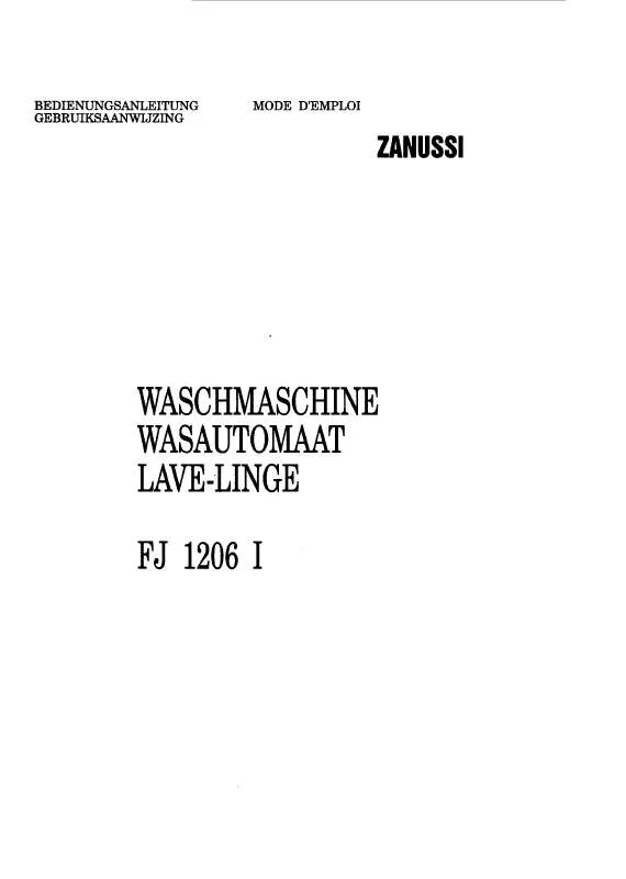 Mode d'emploi ZANUSSI FJ1206I