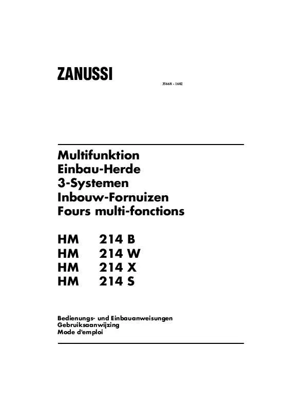 Mode d'emploi ZANUSSI HM214A