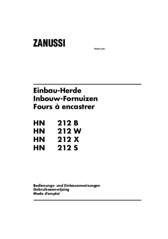 Mode d'emploi ZANUSSI HN212A